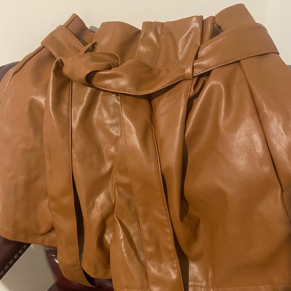 Faux Leather Shorts Size S, Worn Once - Picture 3 of 7